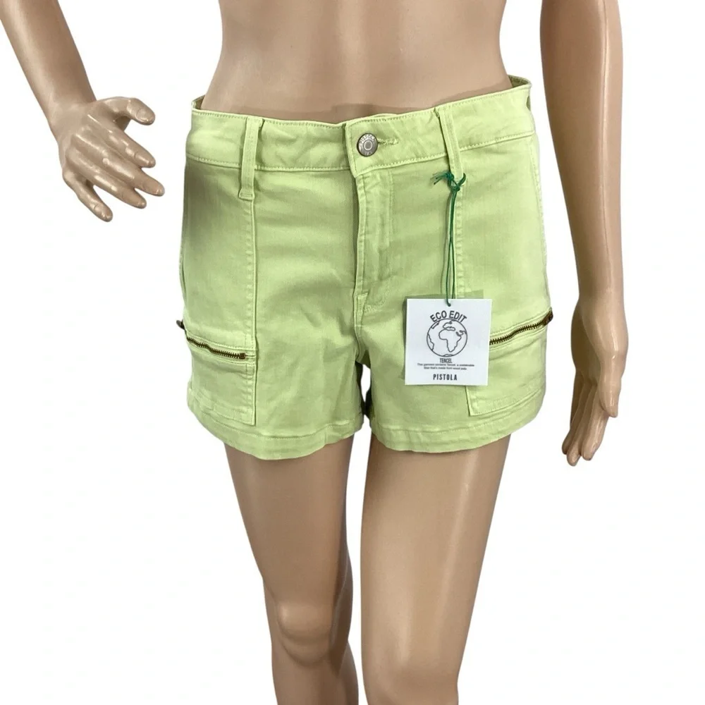 Pistola Hannah Utility Shorts Limeade Green Size 27 - Picture 1 of 6